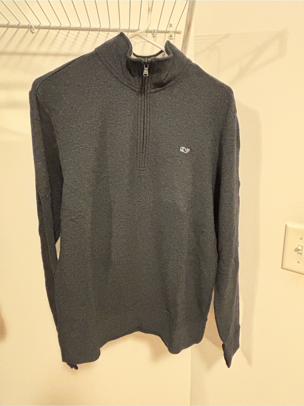 Vineyard Vines Men's Charcoal Gray Half-Zip Sweater